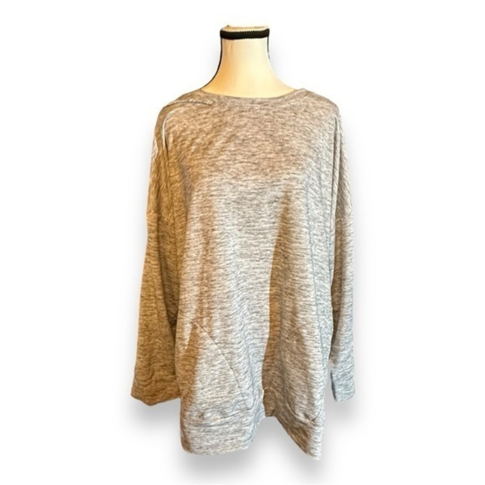 Women’s 3X Hyba Grey Performance Moisture Wicking Yoga Sweatshirt 22 24 3XL XXXL